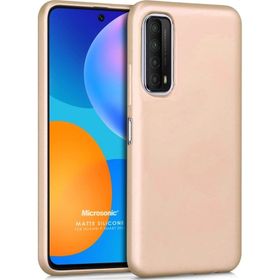 Microsonic Matte Silicone Huawei P Smart 2021 Gold Cep Telefonu Kılıfı