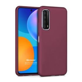 Microsonic Matte Silicone Huawei P Smart 2021 Mor Cep Telefonu Kılıfı