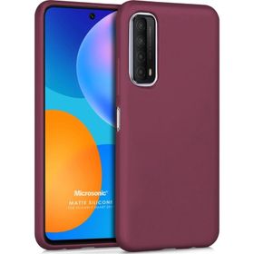 Microsonic Matte Silicone Huawei P Smart 2021 Mor Cep Telefonu Kılıfı