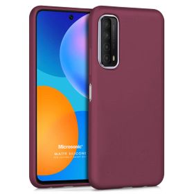 Microsonic Matte Silicone Huawei P Smart 2021 Mor Cep Telefonu Kılıfı
