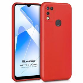 Microsonic Matte Silicone Infinix Hot 11 Play Kırmızı Cep Telefonu Kılıfı