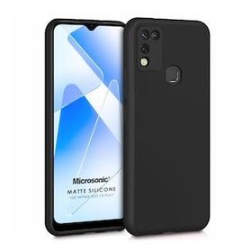 Microsonic Matte Silicone Infinix Hot 11 Play Siyah Cep Telefonu Kılıfı