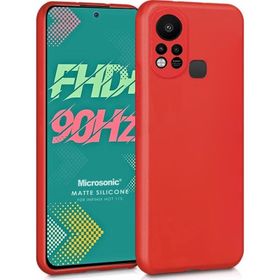 Microsonic Matte Silicone Infinix Hot 11S Kırmızı Kılıf