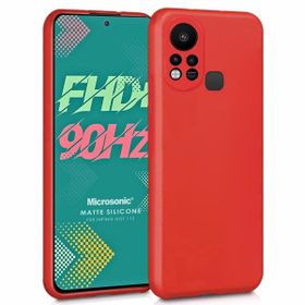 Microsonic Matte Silicone Infinix Hot 11S Kırmızı Kılıf