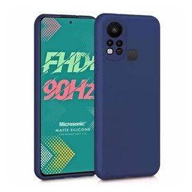 Microsonic Matte Silicone Infinix Hot 11S Lacivert Kılıf