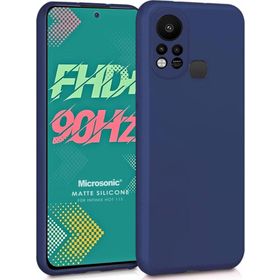 Microsonic Matte Silicone Infinix Hot 11S Lacivert Kılıf