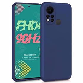 Microsonic Matte Silicone Infinix Hot 11S Lacivert Kılıf
