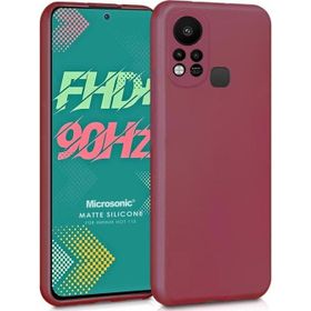 Microsonic Matte Silicone Infinix Hot 11S Mor Cep Telefonu Kılıfı