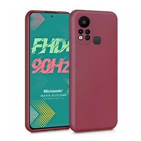 Microsonic Matte Silicone Infinix Hot 11S Mor Cep Telefonu Kılıfı