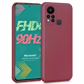 Microsonic Matte Silicone Infinix Hot 11S Mor Cep Telefonu Kılıfı