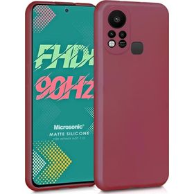 Microsonic Matte Silicone Infinix Hot 11S Mor Cep Telefonu Kılıfı