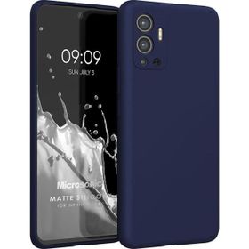 Microsonic Matte Silicone Infinix Hot 12 Lacivert Cep Telefonu Kılıfı