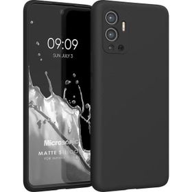 Microsonic Matte Silicone Infinix Hot 12 Siyah Cep Telefonu Kılıfı