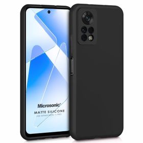 Microsonic Matte Silicone Infinix Note 11 Pro Siyah Kılıf