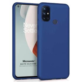 Microsonic Matte Silicone One Plus Nord N10 5G Lacivert Cep Telefonu Kılıfı