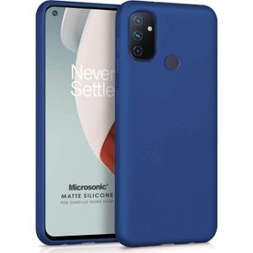 Microsonic Matte Silicone One Plus Nord N100 Lacivert Cep Telefonu Kılıfı
