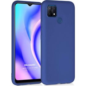 Microsonic Matte Silicone Oppo A15 Lacivert Cep Telefonu Kılıfı