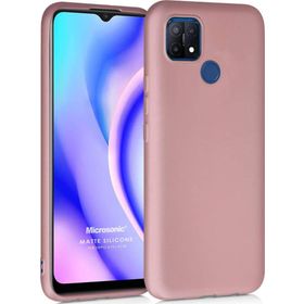 Microsonic Matte Silicone Oppo A15 Rose Gold Cep Telefonu Kılıfı