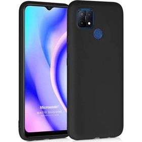 Microsonic Matte Silicone Oppo A15 Siyah Cep Telefonu Kılıfı