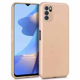 Microsonic Matte Silicone Oppo A16 Gold Cep Telefonu Kılıfı