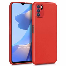 Microsonic Matte Silicone Oppo A16 Kırmızı Cep Telefonu Kılıfı