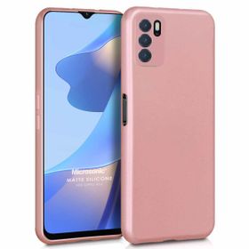 Microsonic Matte Silicone Oppo A16 Rose Gold Cep Telefonu Kılıfı