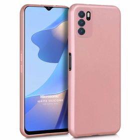 Microsonic Matte Silicone Oppo A16 Rose Gold Cep Telefonu Kılıfı
