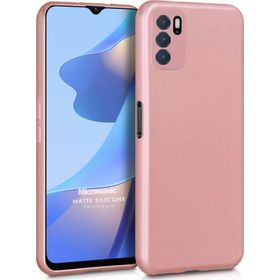 Microsonic Matte Silicone Oppo A16 Rose Gold Cep Telefonu Kılıfı