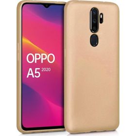 Microsonic Matte Silicone Oppo A5 2020 Gold Cep Telefonu Kılıfı