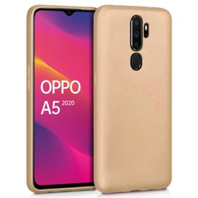 Microsonic Matte Silicone Oppo A5 2020 Gold Cep Telefonu Kılıfı