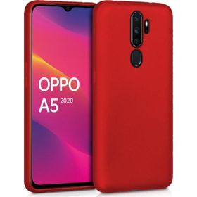 Microsonic Matte Silicone Oppo A5 2020 Kırmızı Cep Telefonu Kılıfı