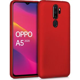 Microsonic Matte Silicone Oppo A5 2020 Kırmızı Cep Telefonu Kılıfı