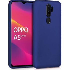 Microsonic Matte Silicone Oppo A5 2020 Lacivert Cep Telefonu Kılıfı