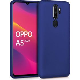 Microsonic Matte Silicone Oppo A5 2020 Lacivert Cep Telefonu Kılıfı
