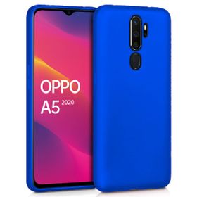 Microsonic Matte Silicone Oppo A5 2020 Mavi Cep Telefonu Kılıfı