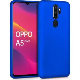 Microsonic Matte Silicone Oppo A5 2020 Mavi Cep Telefonu Kılıfı