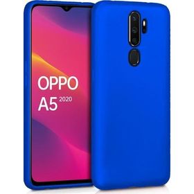 Microsonic Matte Silicone Oppo A5 2020 Mavi Cep Telefonu Kılıfı