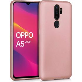 Microsonic Matte Silicone Oppo A5 2020 Rose Gold Cep Telefonu Kılıfı