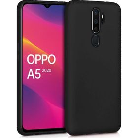 Microsonic Matte Silicone Oppo A5 2020 Siyah Cep Telefonu Kılıfı
