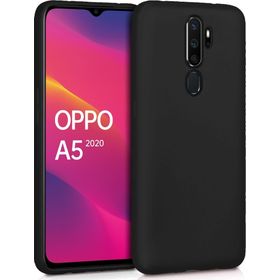 Microsonic Matte Silicone Oppo A5 2020 Siyah Cep Telefonu Kılıfı