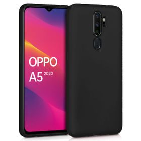 Microsonic Matte Silicone Oppo A5 2020 Siyah Cep Telefonu Kılıfı