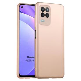 Microsonic Matte Silicone Oppo A54 4G Gold Cep Telefonu Kılıfı