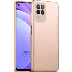 Microsonic Matte Silicone Oppo A54 4G Gold Cep Telefonu Kılıfı