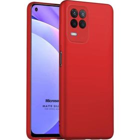Microsonic Matte Silicone Oppo A54 4G Kırmızı Cep Telefonu Kılıfı