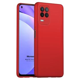 Microsonic Matte Silicone Oppo A54 4G Kırmızı Cep Telefonu Kılıfı