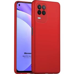 Microsonic Matte Silicone Oppo A54 4G Kırmızı Cep Telefonu Kılıfı