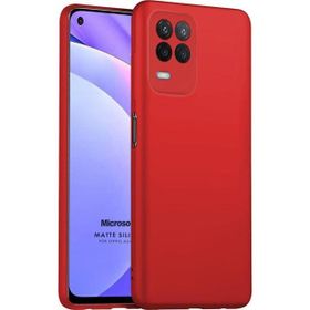 Microsonic Matte Silicone Oppo A54 4G Kırmızı Cep Telefonu Kılıfı