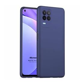 Microsonic Matte Silicone Oppo A54 4G Lacivert Cep Telefonu Kılıfı