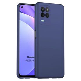 Microsonic Matte Silicone Oppo A54 4G Lacivert Cep Telefonu Kılıfı