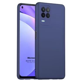Microsonic Matte Silicone Oppo A54 4G Lacivert Cep Telefonu Kılıfı
